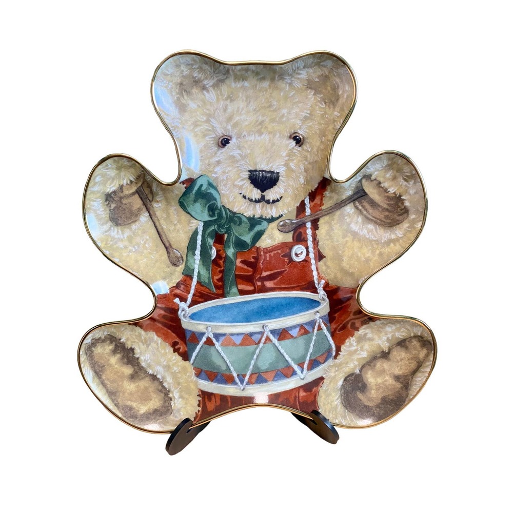Vintage Little Drummer Bear Franklin Mint Teddy Bear Collector's Plate